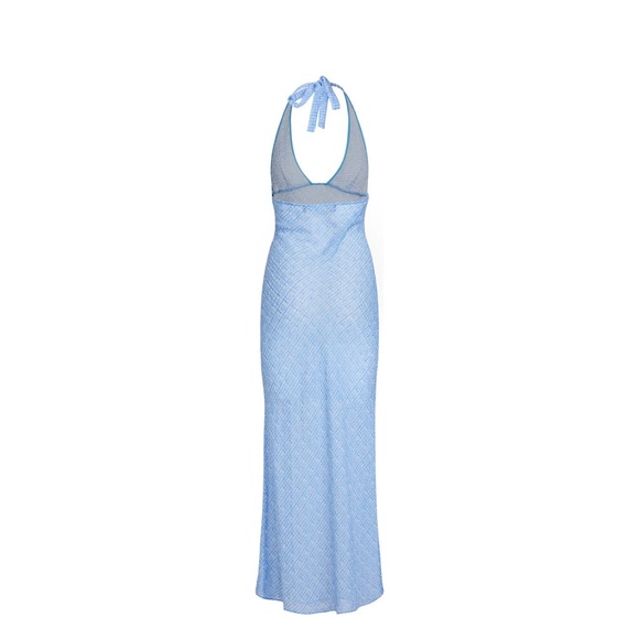 Lioness CARRIE HALTER DRESS | BLUE CHECK B00 - Picture 5 of 7